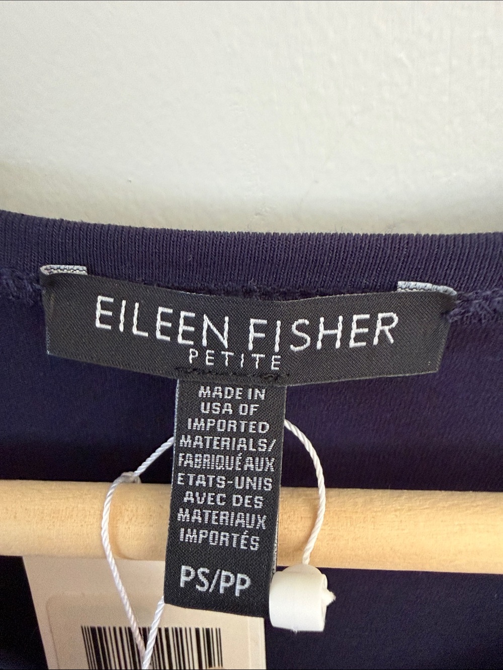 Eileen Fisher Navy V-Neck Midi Dress - Picture 3 of 7
